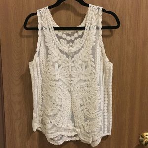 Cupio Cream Lace Tank Top